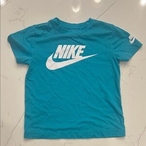Nike Kids Teal/White Logo Short Sleeve Tee